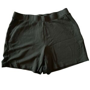 J.Jill Wearever Collection Elastic Waist High Waisted Pull-on Shorts Black Small